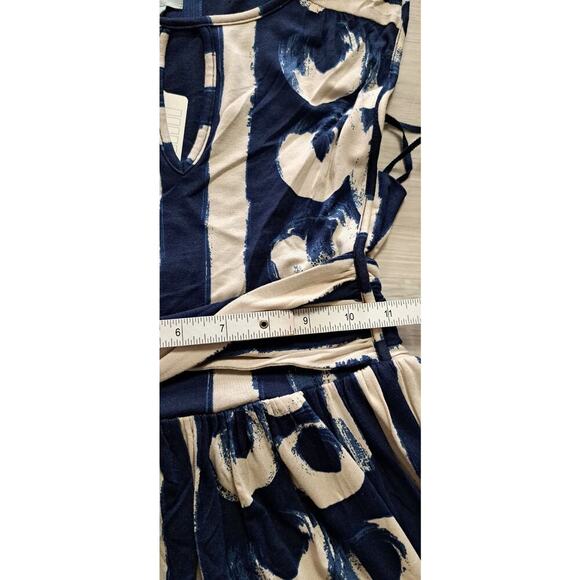 ANTHROPOLOGIE MAEVE Womens Navy Marin Sennebec Fit & Flare Jersey Dress XS - Picture 10 of 13